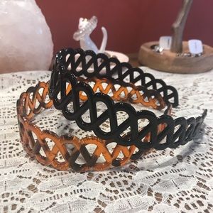 Black and Tortoise Open Wave Headbands